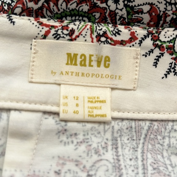 Mauve by Anthropologie button front cotton skirt. 2 front patch pockets. - Picture 5 of 6